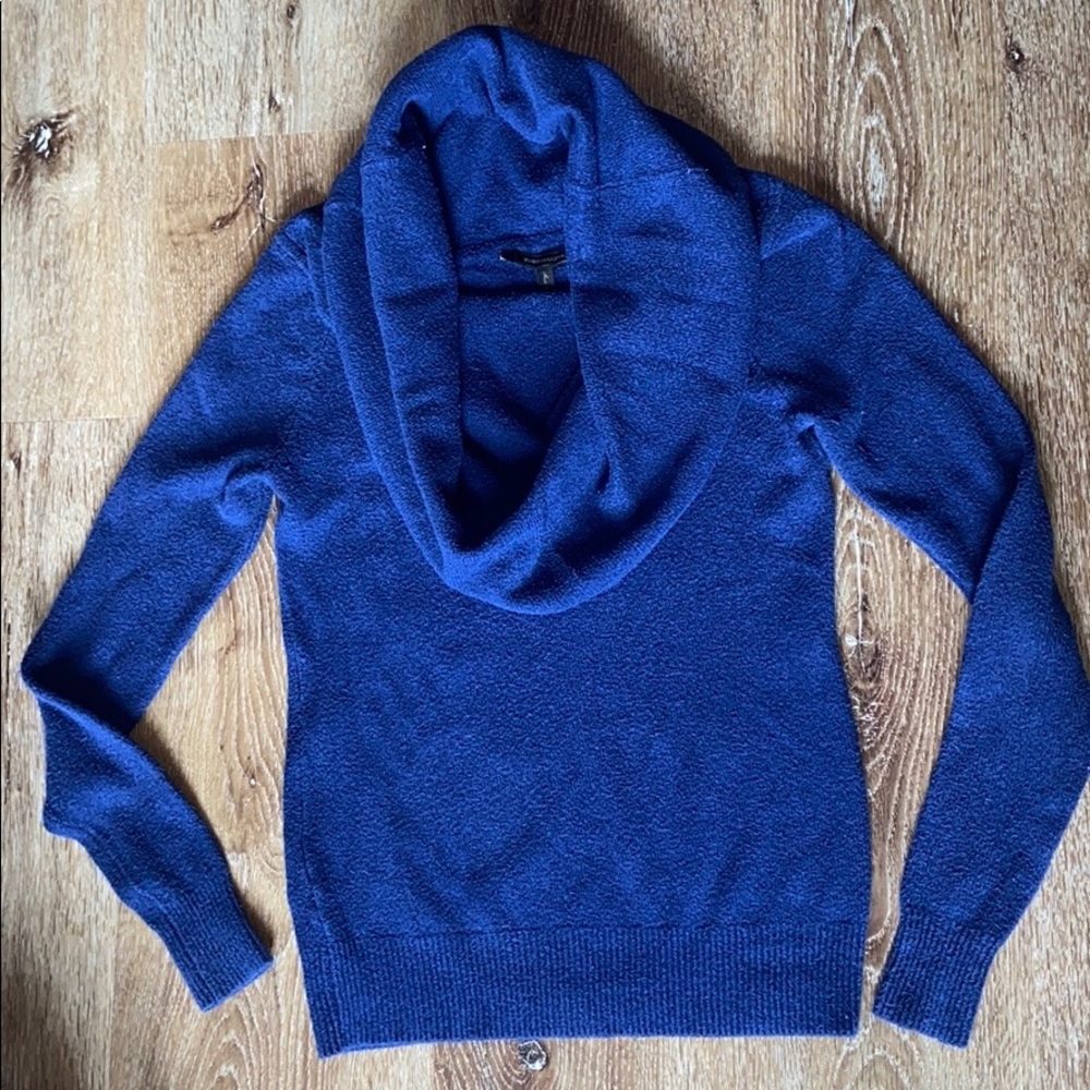 BCBG Blue cowl neck sweater